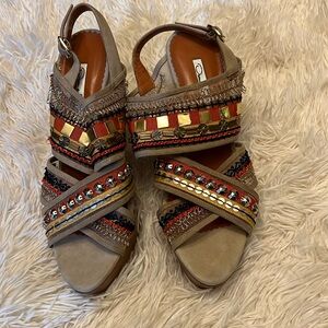 Oscar de la renta heel wedges